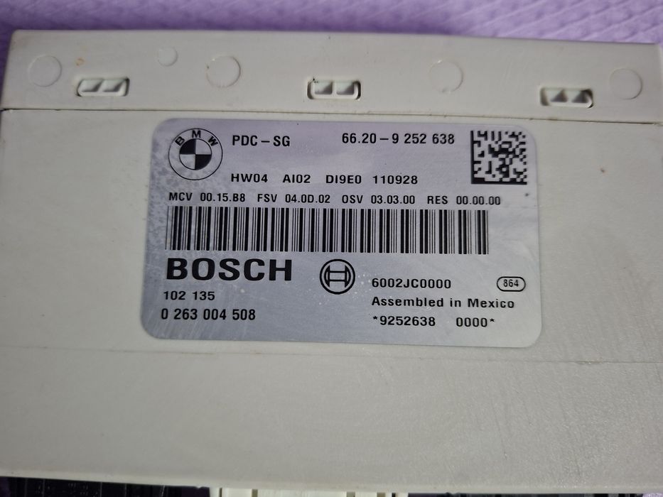 Modul PDC senzori parcare fata și spate BMW E81  E87 E90 Cod 9252638