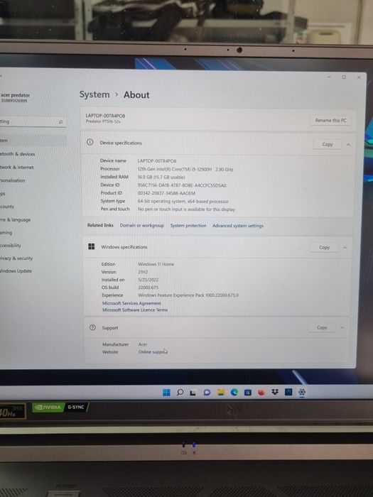 Acer Predator PTS516 - 52s