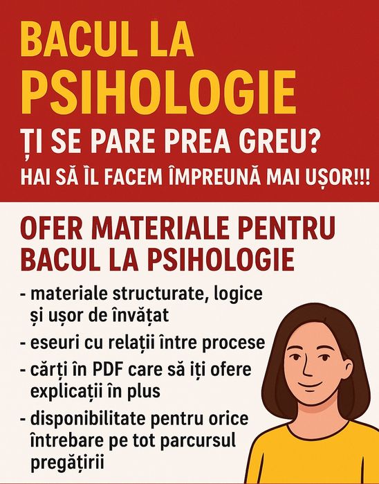 Ofer materiale pentru Bacul la Psihologie
