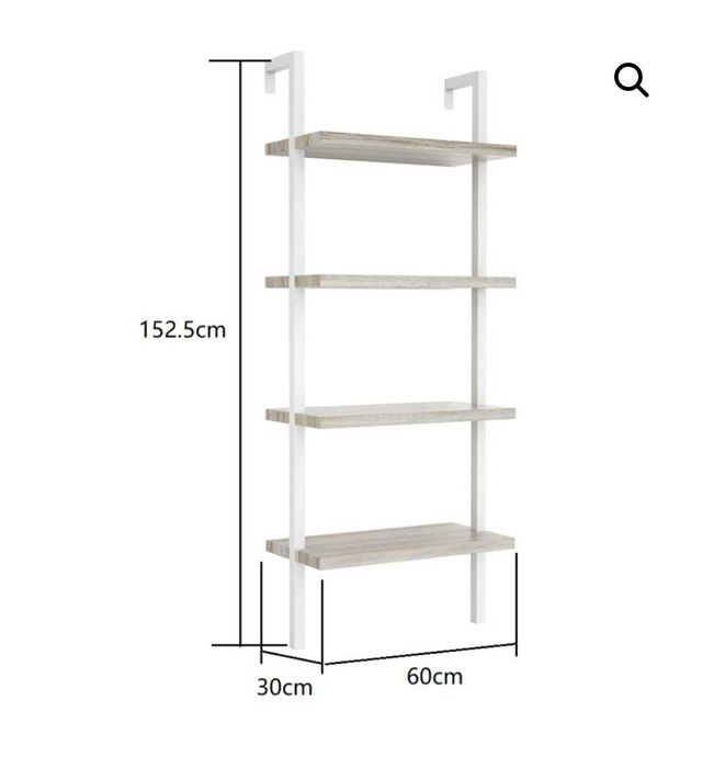 Стенна етажерка-4рафта-метал дърво – 152 см височина –налична в 2цвята