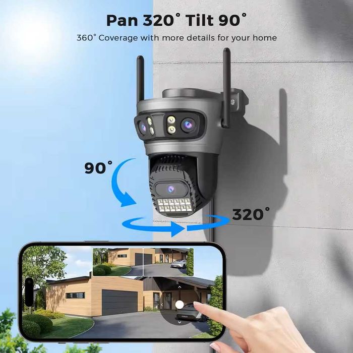 Camera de supraveghere tripla