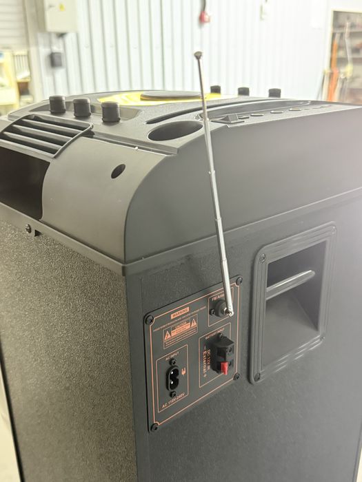 Bluetooth колонка, 2 сабвуфера,караоке,микрофоны,AUX/USB/FM