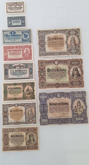 11 bancnote 1920 - 1922 Ungaria