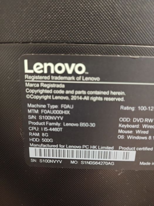 Lenovo touch screen 23,8" AIO i5 - 8G - 500Gb HDMI in si out