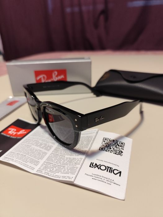 Ochelari de soare Ray-Ban RB0298S Mega Hawkeye Black cu lentile polarizate