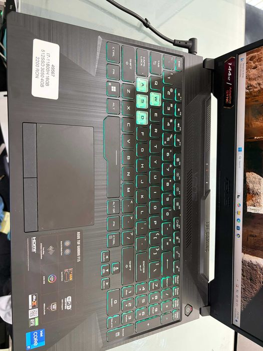 Laptop Asus FX506HC i7-11800H 16GB 512SSD RTX 3050