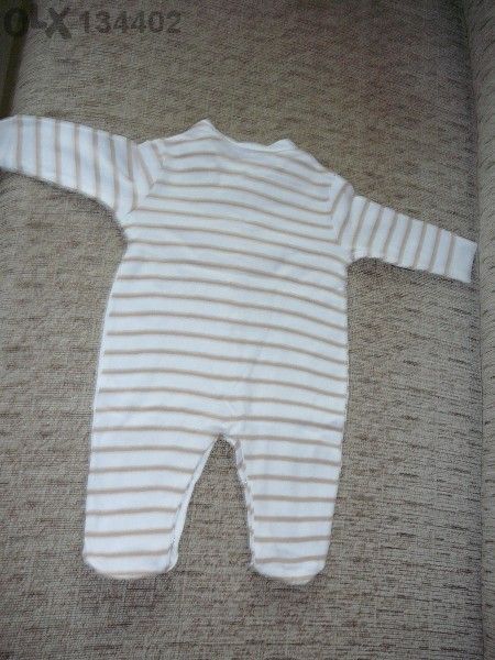 Комплект гащеризонче + боди 0-3 мес. + подарък терлички