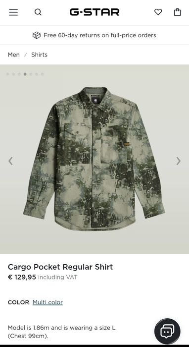 Оригинална риза G-Star Raw Cargo M , L нова мъжка камуфлажна