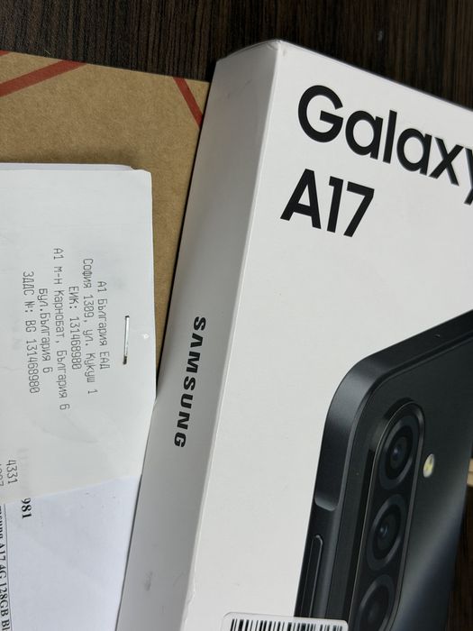 ЗАПЕЧАТАН 128GB Samsung A17 Гаранция от A1 до 2028год. Black / Черен