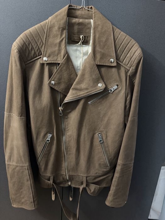 Geaca Biker Masterpelle nubuck M taupe