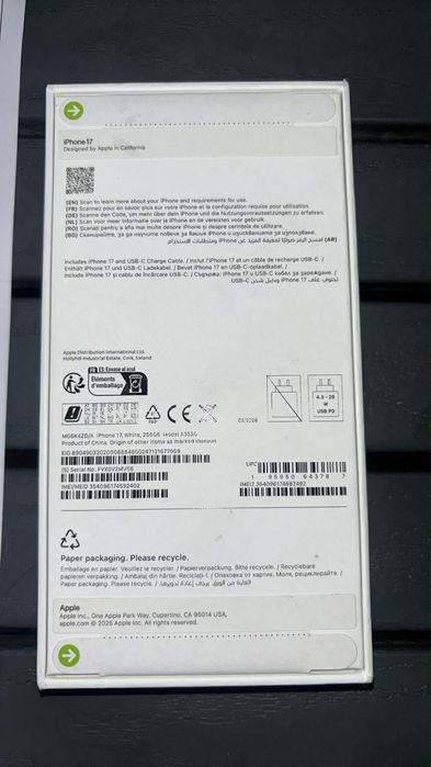 iPhone 17 256GB alb