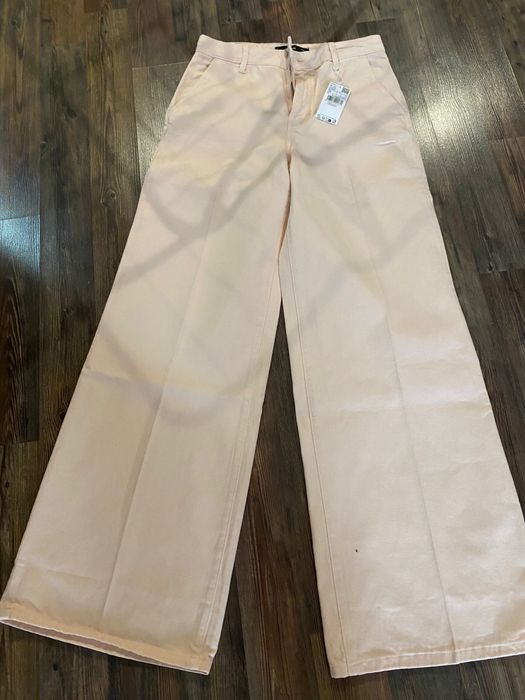 Дънки Mango с широк крачол и висока талия