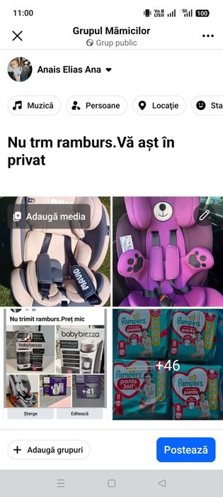 Baby brezza, sterilizator, pampers, scaun auto