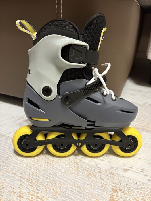 НОВИ Детски ролери Rollerblade Apex Charcoal/ Yellow 30 номер