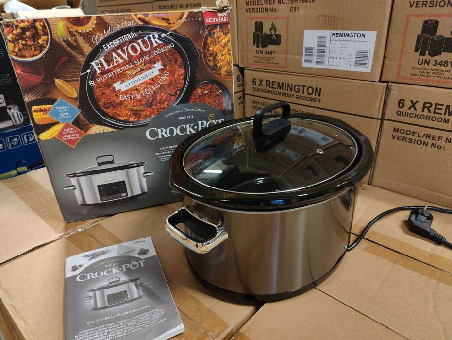 Уред за бавно готвене Crockpot Digital TimeSelect 5.6L с керамичен съд