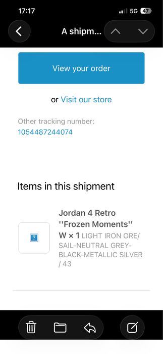 Jordan 4 Frozen Moments