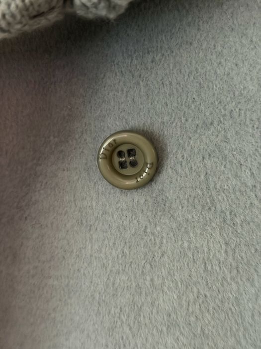 Сиво Вълнено палто Christian Dior