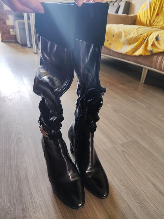 Итальянские кожаные сапоги (тёплые)