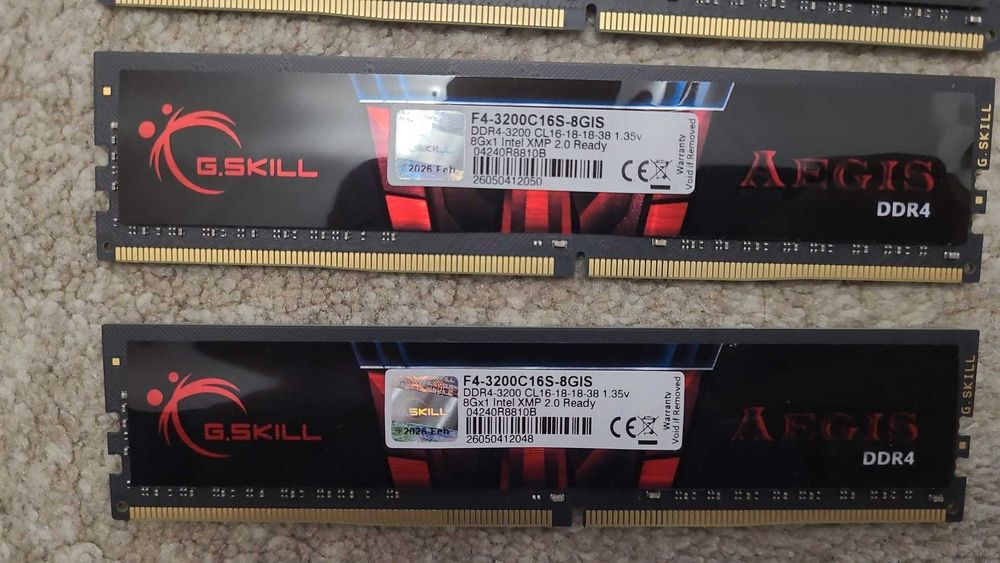 Memorie ram G.SKILL Aegis, 8 GB DDR4, 3200MHz noi , cl 16
