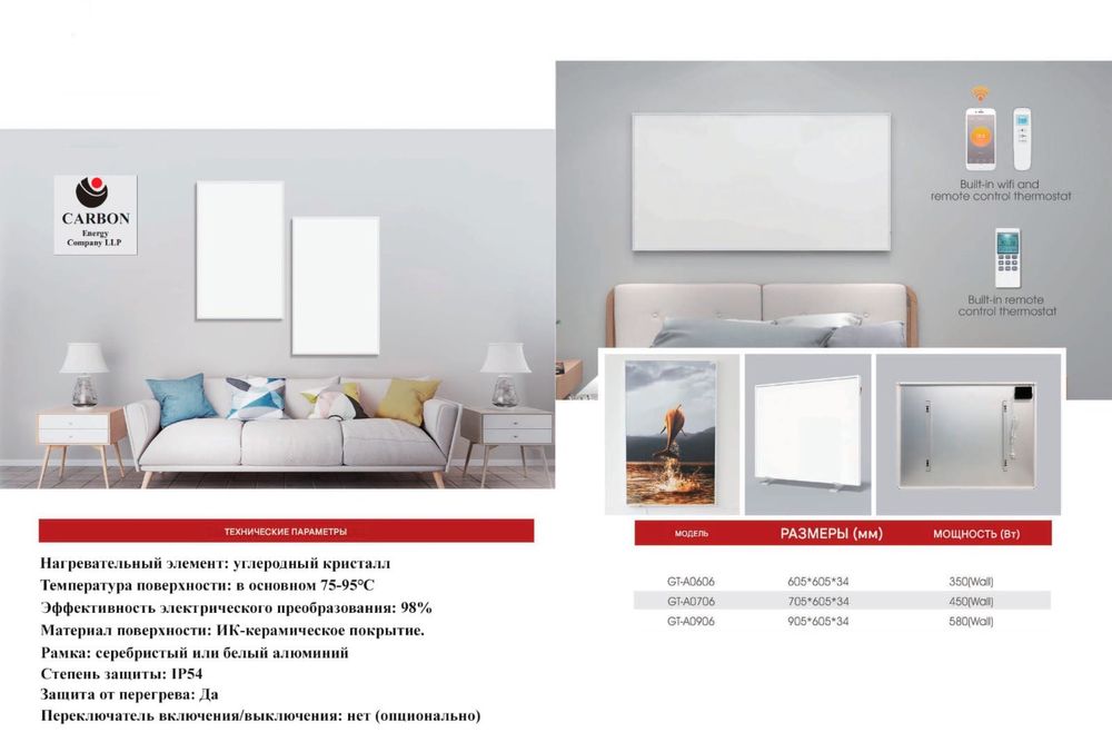 Обогреватели карбоновые