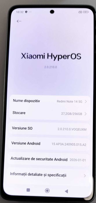Telefon Xiaomi Redmi Note 14 5G  8GB/256GB  (AG35 B 35115) Garantie 2ani!