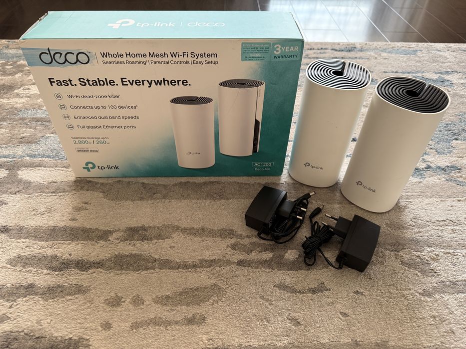 Sistem complet Router Wi-Fi Mesh TP-Link Deco M4 2 unitati AC 1200