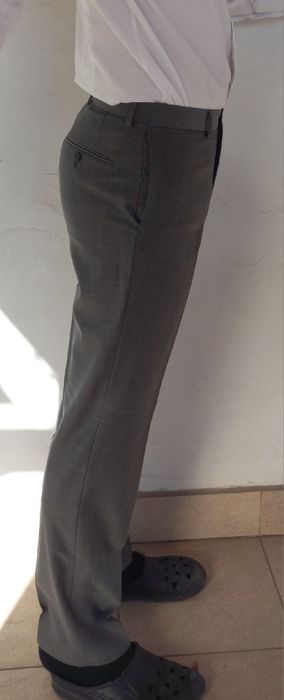 Pantaloni eleganti din lana si matase