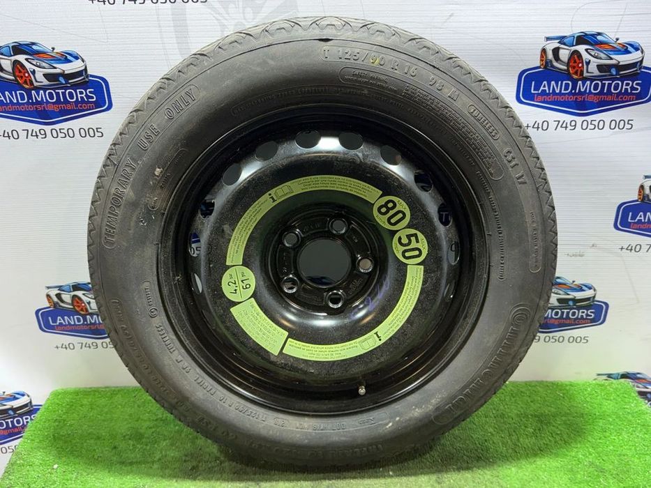 ROATĂ REZERVĂ MERCEDES 5x112 R16 / BENZ A180 CDI BlueEFFICIENCY W176 2015 / HATCHBACK 2012-2018 T125 / 90 98M