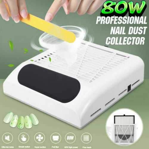 80W Професионален мощен прахоуловител с ФИЛТЪР нокти,маникюр,педикюр