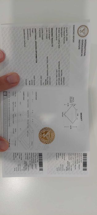 Diamante naturale - certificate IGI