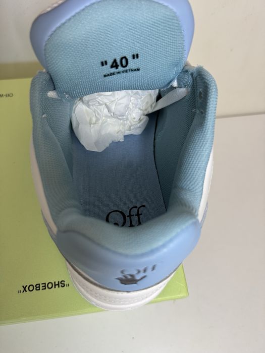 Adidasi Off-White Out Of Office Lace-Up Sneakers white and blue