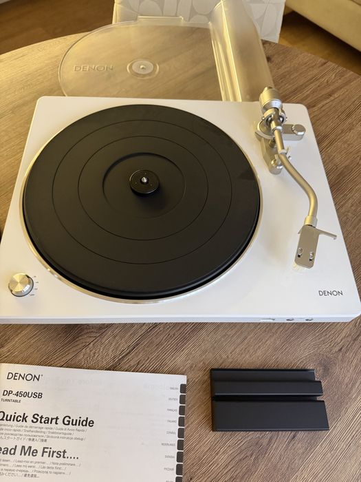 Виниловый проигрыватель DENON DP-450USB белый