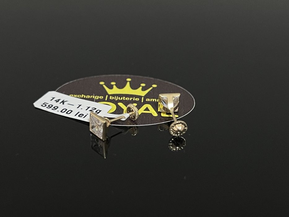 Bijuteria Royal CB : Cercei copil aur nou 14k 1,12gr