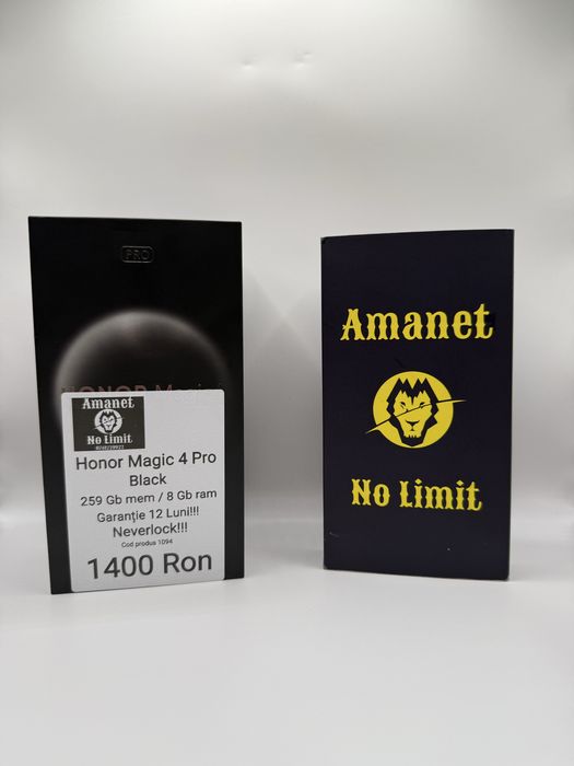 Honor Magic 4 Pro Black 256GB / 8GB RAM Garantie 1AN, AMANET NO LIMIT.