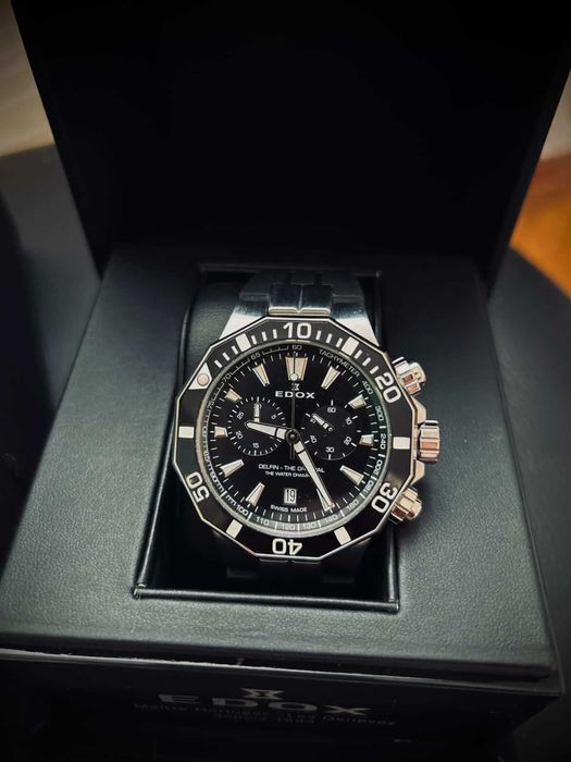 Мъжки часовник с гаранция Edox Delfin 10112 3NCA NIN