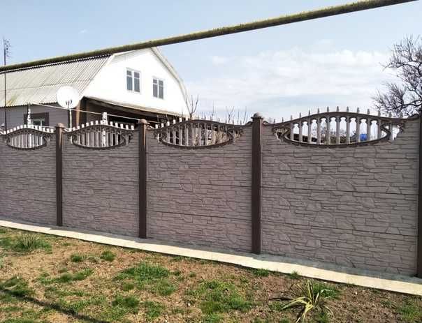 Еврозабор Коршау ограда Шлакоблок