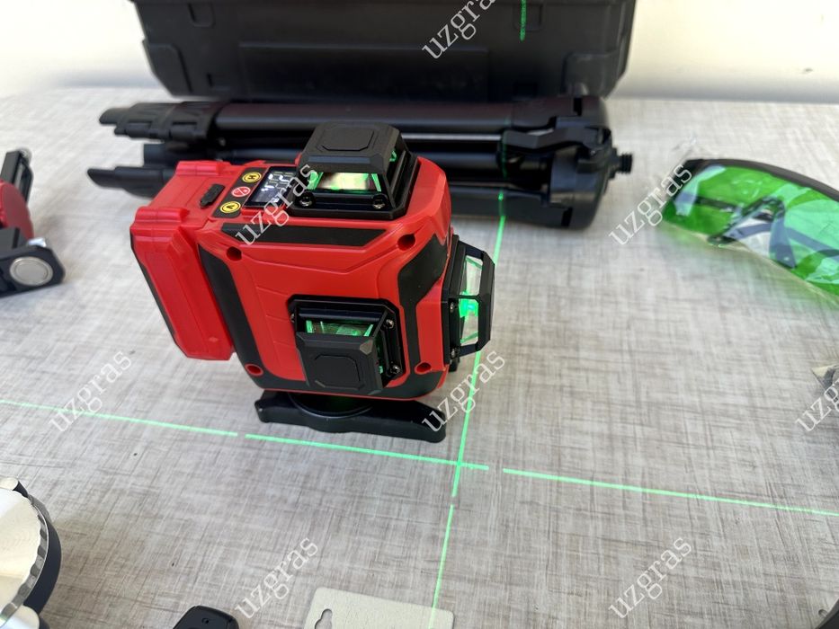 Бепул доставка лазерный уровень 4D 360⁰ зеленый луч 16 линия новый