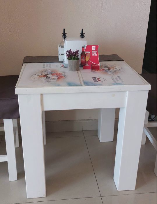 Комплект 3 маси + 9 стола Масивно Дърво