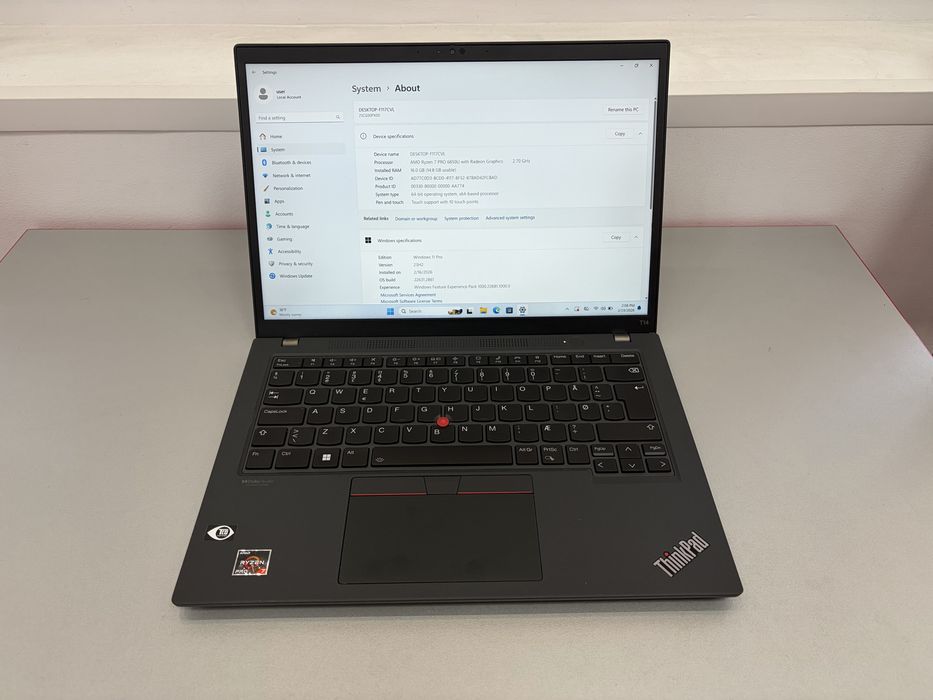 Lenovo ThinkPad T14 Gen3, Touch , AMD Ryzen 7 Pro, SSD 512, RAM 16 GB