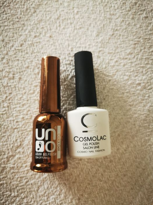 Гел лакове  бледо бял и  телесен