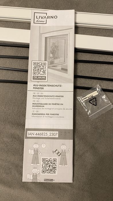 Plasa insecte/țânțari cu rama de aluminiu - Kit complet NOU