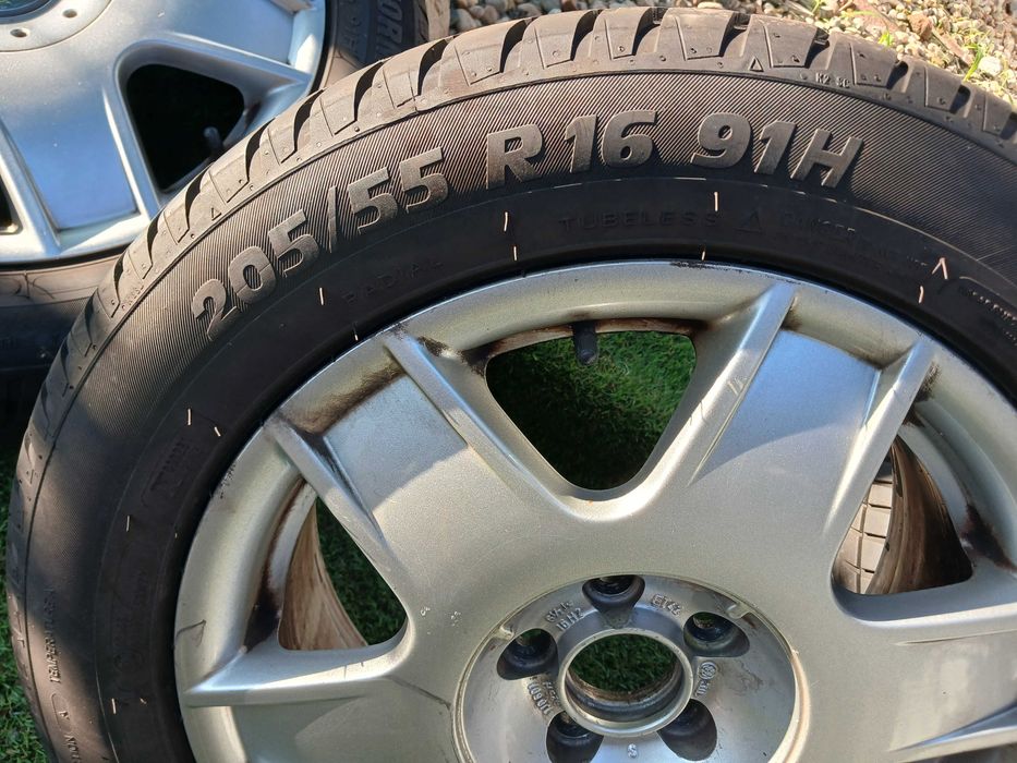 Set Anvelope vara Riken 205/55 R16 91H+ Genti Volkswagen Originale- Folosite ~ 2000km/4buc.