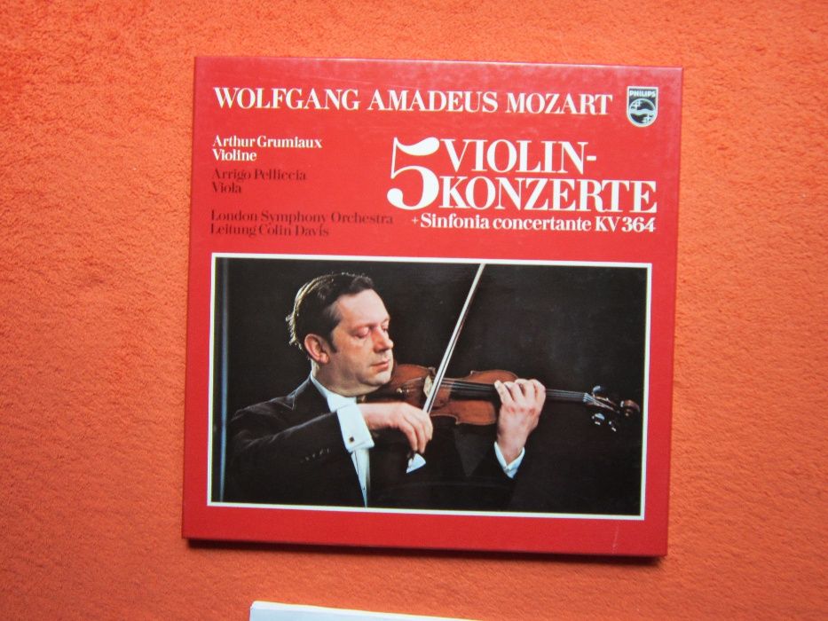 vinil rar Arthur Grumiaux 5 Violinkonzerte Mozart KV364, LP impecabile