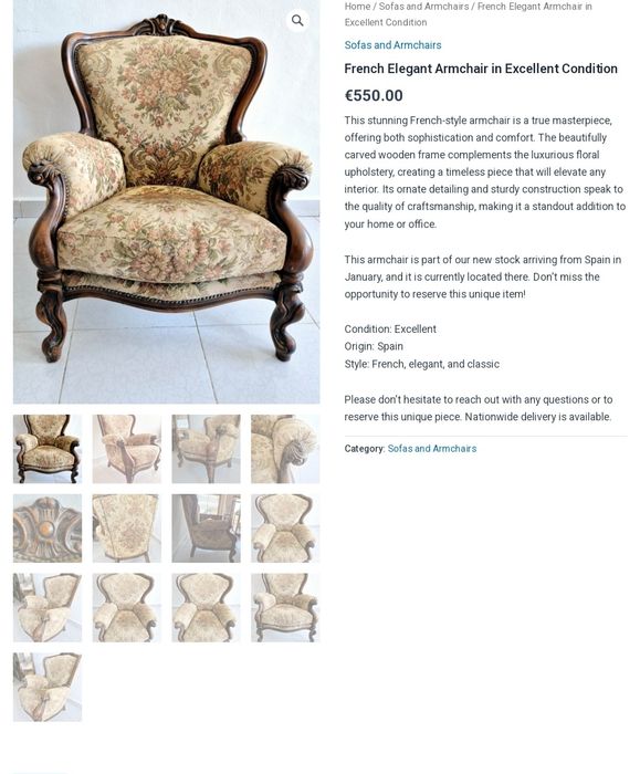 Fotoliu frantuzesc vintage