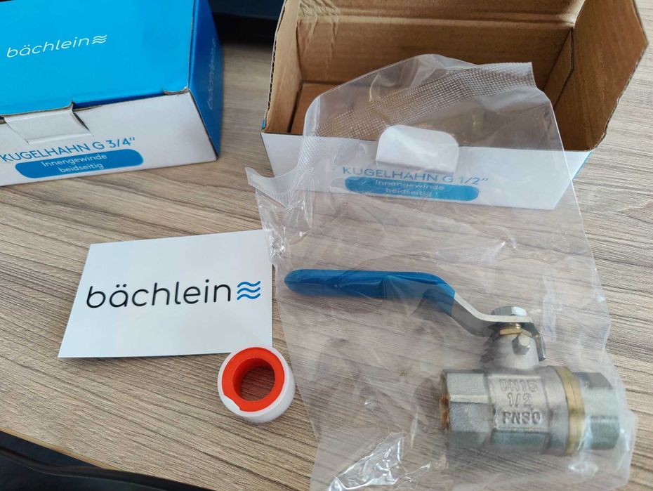 Водопроводни сферични кранове, с пълно пропускане, немски 1/2, 3/4 Ж/Ж