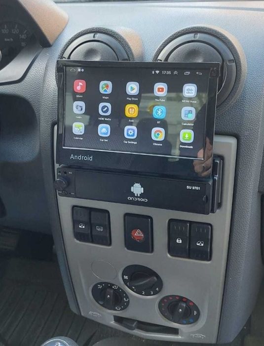 Navigatie Android 7'' auto player media retractabil manual