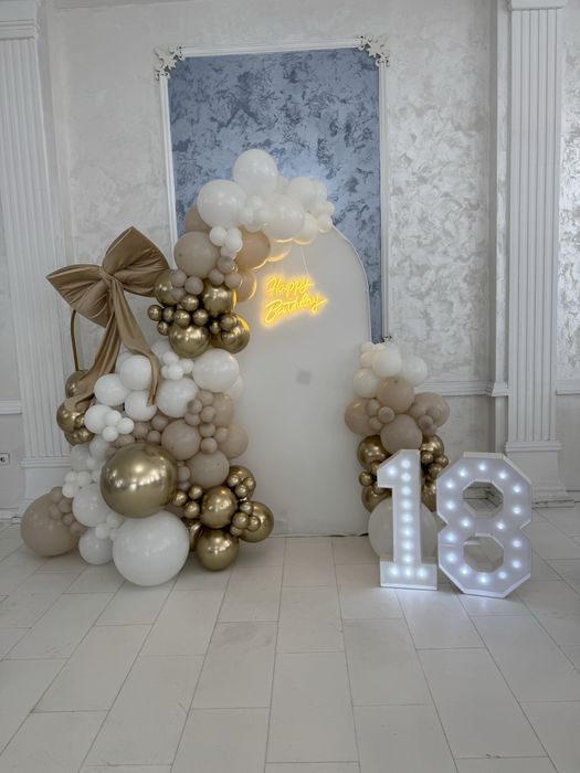 Decor flori/baloane eveniment botez/nunta/zi de nastere