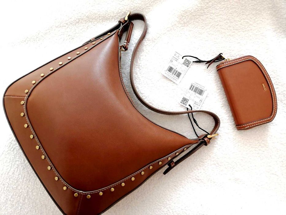 Нова кафява чанта Mango , Ново кафяво портмоне Mango