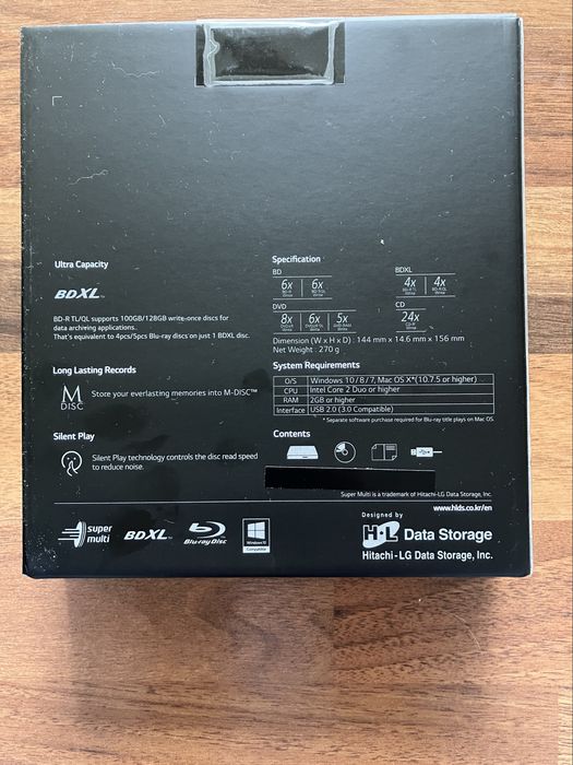 Blu-Ray Writer Hitachi-LG BP55 slim portabil