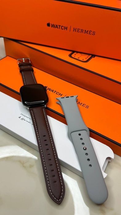 Apple Watch Hermės
45mm To'liq ekran
2ta remeshok (Silicon,Koja)
1ga1